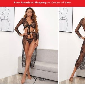 Large black long sleeve Shein lingerie